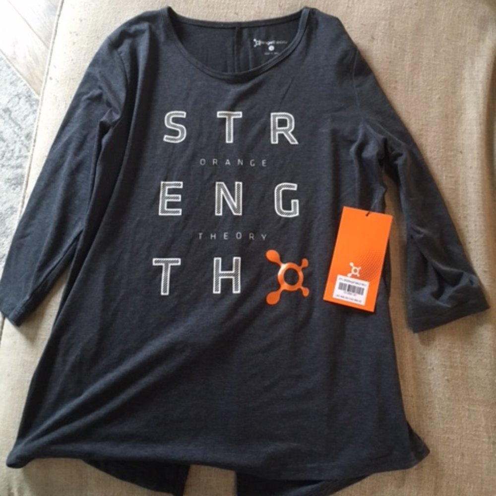 Orangetheory Fitness OTF Strength 3/4 Sleeve Tee Size Small